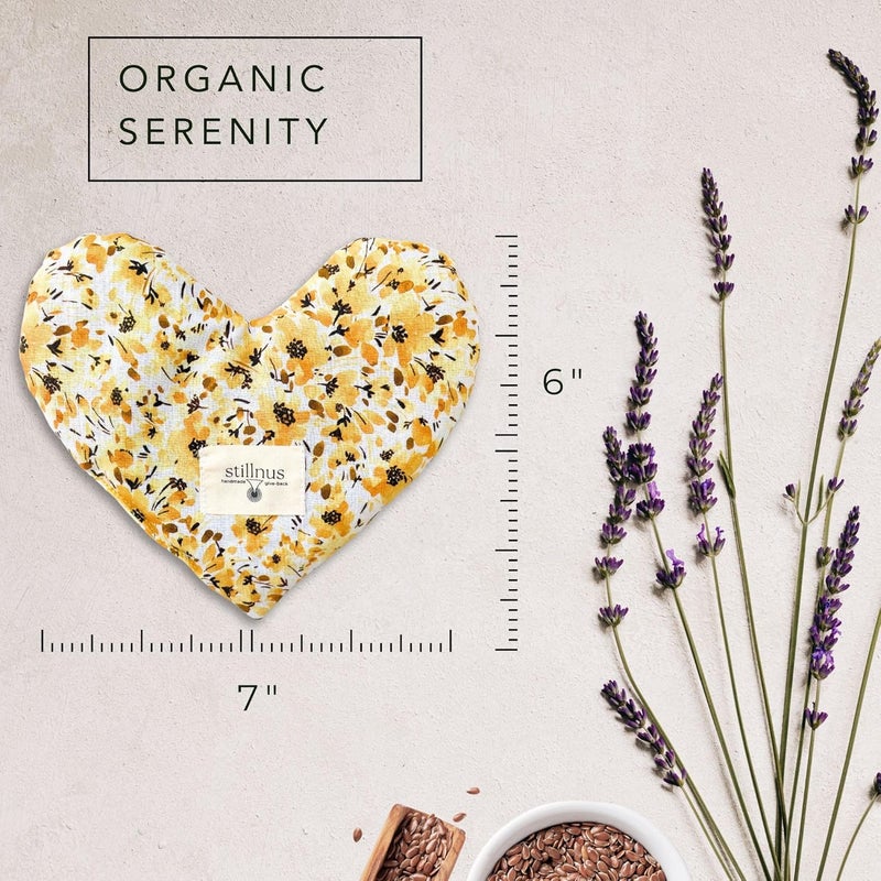 stillnus Weighted Heart Eye Pillow with Organic Lavender & Flaxseed – Relaxation Gift for Women, Meditation Tool, Mindful Rest, Cooling Eye Mask, Wellness Self-Care Kit - Image 5